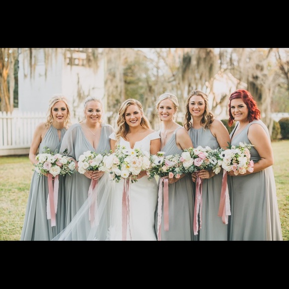 Bridesmaid dress. Silver. From azazie - Picture 7 of 7